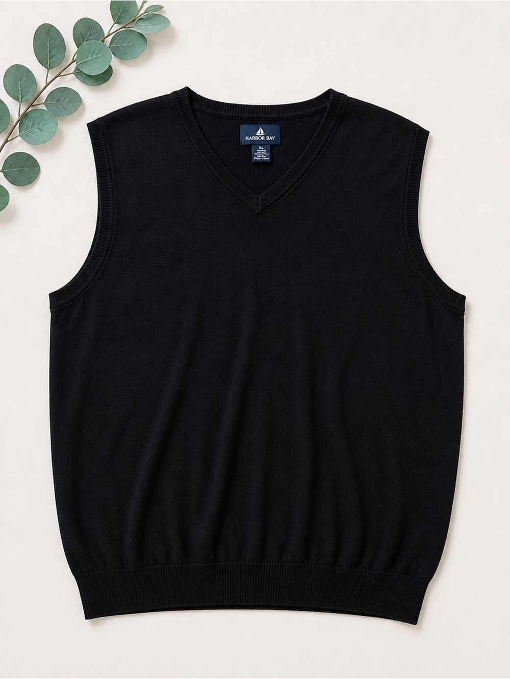 Men’s Harbor Bay Black Sweater Vest | Classic Layering Piece